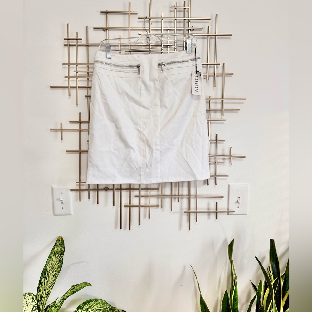 NWT Carlisle White Mini Skirt 2